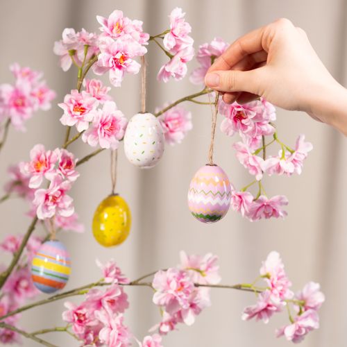 Prodotto Uova di Pasqua Decorazioni da appendere perfette per alberi e rami di Pasqua 6 cm, 12 pezzi