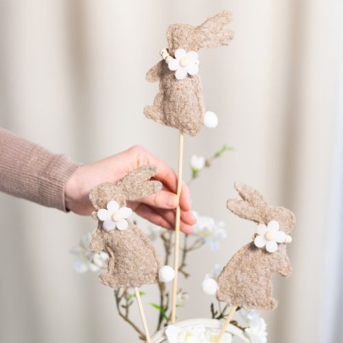 Prodotto Figura decorativa a forma di coniglietto pasquale per decorazioni primaverili e accenti stagionali, 42 cm, 8 pezzi