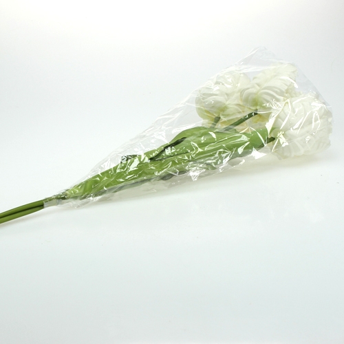 Floristik24 Tulipani Deco bianchi 73cm 3 pezzi