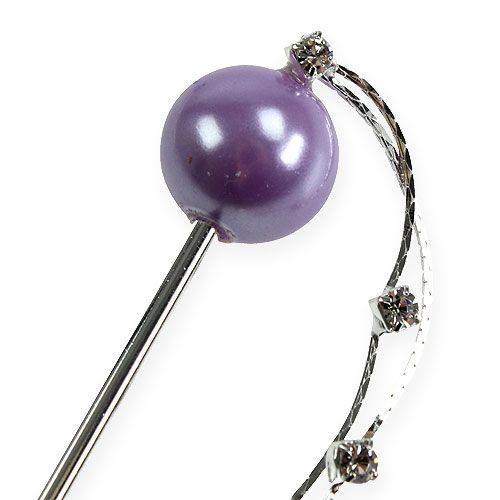 Floristik24 Spilla decorativa con perla 11,5 cm 6 pezzi