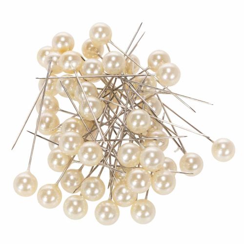 Spilli con testa in madreperla, color champagne, Ø10mm, 60mm acquistare | Floristik24.it