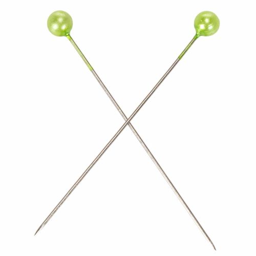 Spilli con testa in madreperla Ø6mm 65mm verde mela | Floristik24.it