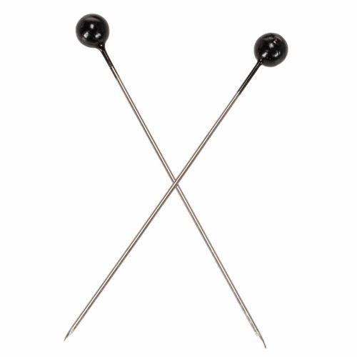 Spilli con testa di perla Ø6mm 65mm Neri | Floristik24.it
