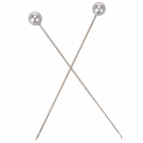 Spilli con testa di madreperla Ø6mm 65mm argento | Floristik24.it