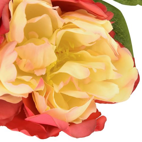 Prodotto Peonie Fiori di seta Fiori artificiali Rosa Giallo 68 cm