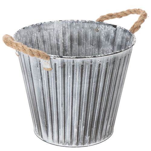 Floristik24 Vaso per piante, vaso decorativo con manici, vaso in metallo per piantare Ø25,5 cm