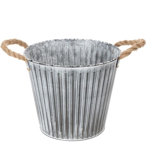 Prodotto Vaso per piante, vaso decorativo con manici, vaso in metallo per piantare Ø25,5 cm