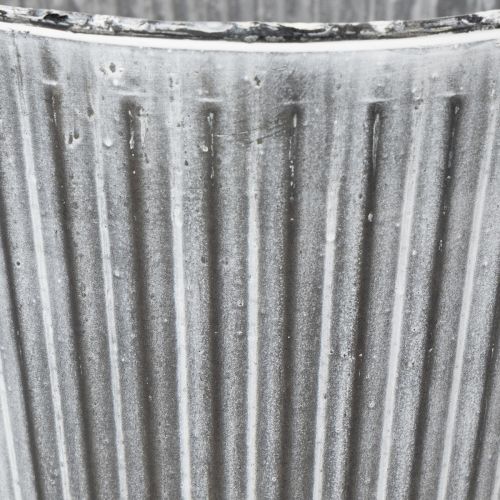 Prodotto Vaso per piante, vaso decorativo con manici, vaso in metallo per piantare Ø25,5 cm