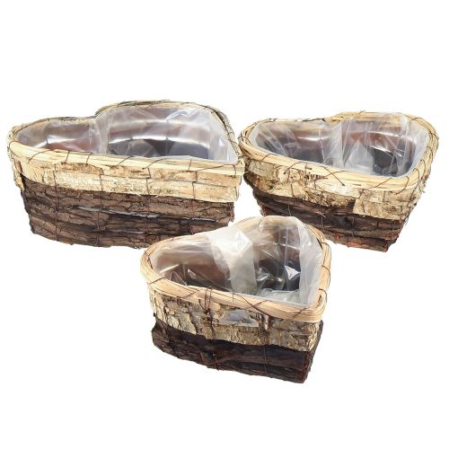 Prodotto Vaso per piante in legno Plant Heart 3 colori 30/26/20,5 cm set da 3
