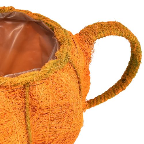 Prodotto Vaso per piante decorazione zucca arancione giallo verde Ø19cm H12cm
