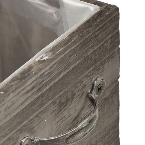 Prodotto Fioriere con effetto cassetto - grigio-marrone, varie dimensioni - contenitore versatile e decorativo - set da 2