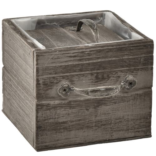 Prodotto Fioriere con effetto cassetto - grigio-marrone, varie dimensioni - contenitore versatile e decorativo - set da 2