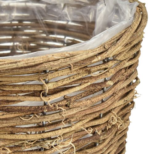 Prodotto Cesto per piante in vaso di vite naturale 20 cm x 17 cm x 14 cm