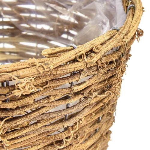 Prodotto Cesto per piante vaso per piante fioriera vite naturale Ø25cm H22,5cm