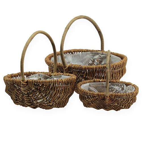 Prodotto Cestino per patate 32/27,5/23,5 cm con pellicola naturale 3 pezzi