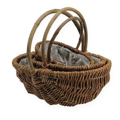 Prodotto Cestino per patate 32/27,5/23,5 cm con pellicola naturale 3 pezzi