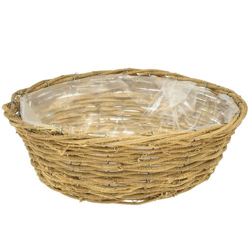 Prodotto Ciotola decorativa per piante, rotonda, viti naturali Ø35 cm H12 cm