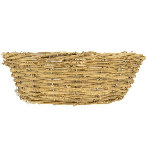 Prodotto Ciotola decorativa per piante, rotonda, viti naturali Ø35 cm H12 cm