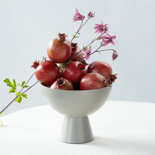 Ciotola per piante in metallo trofeo decorativo con base grigia Ø16cm H13cm