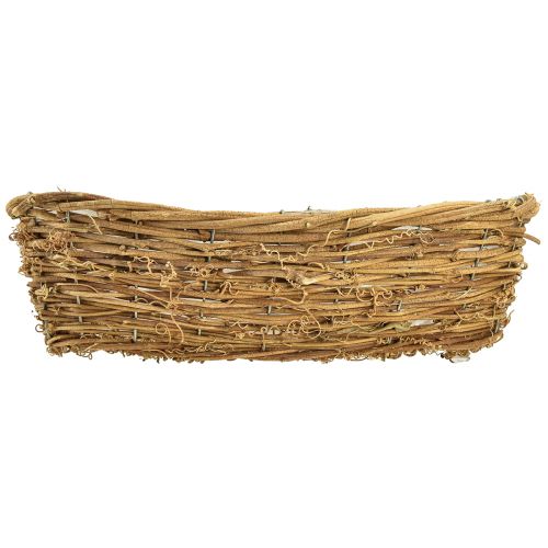 Prodotto Ciotola per piante, fioriera, vite naturale, ovale 40x19x11,5 cm