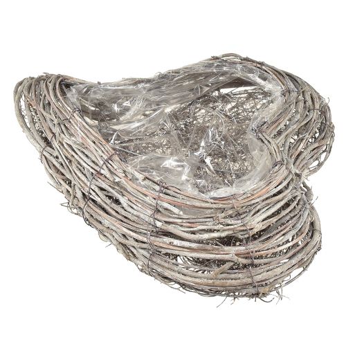 Prodotto Ciotola per piante in rattan curvato bianco naturale 30x35 cm 2 pezzi