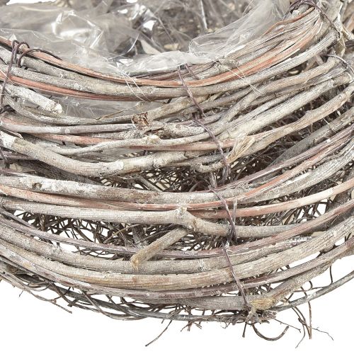 Prodotto Ciotola per piante in rattan curvato bianco naturale 30x35 cm 2 pezzi