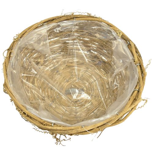 Prodotto Ciotola per piante ciotola rotonda vite naturale Ø23cm H9,5cm