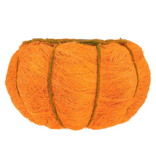 Prodotto Vaso per piante decorazione zucca arancione/giallo-verde sisal Ø21cm H12cm