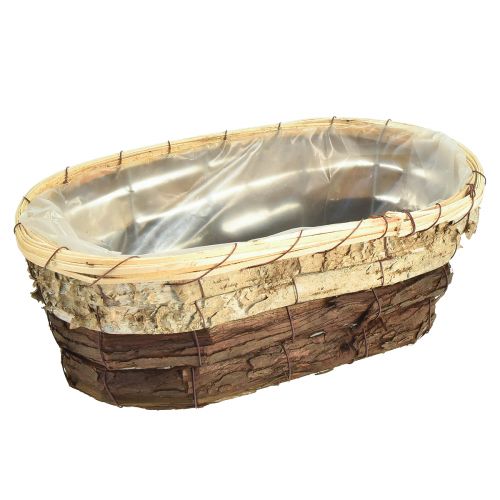Prodotto Vassoio per piante, legno naturale, 3 colori, L29,5/25/23 cm, set da 3