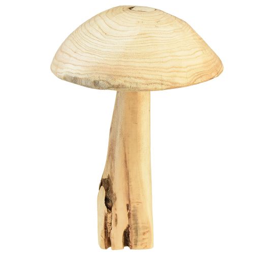 Floristik24 Scultura di fungo naturale in legno di olmo - Design rustico, 37 cm - Elegante decorazione per giardino e interni