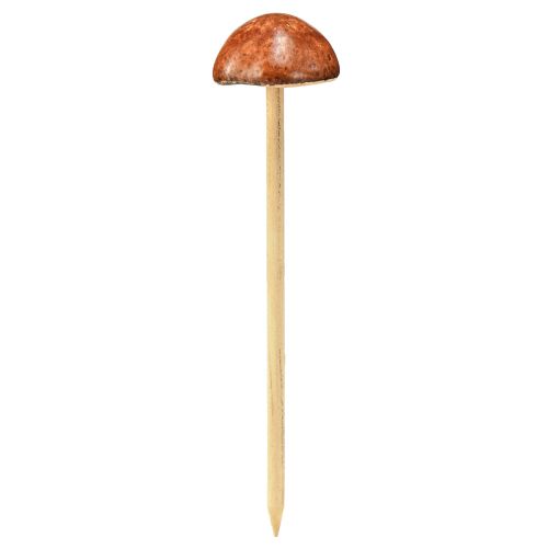 Prodotto Funghi decorativi su stecco, marroni 5,5 cm - decorazione autunnale per giardino e soggiorno - 6 pz