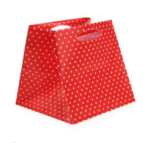 Floristik24 Sacchetto di plastica tipo rosso. 6,5 cm x 6,5 cm 12 pezzi