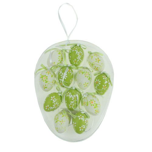 Floristik24 Uova di Pasqua in plastica 4cm 12 pezzi