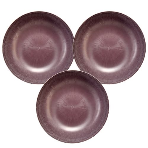Prodotto Elegante ciotola in plastica viola 37x10,5 cm - versatile per la decorazione - 3 pezzi