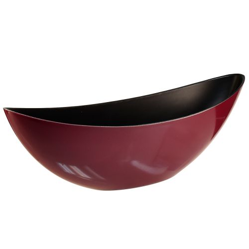 Prodotto Ciotola moderna a mezzaluna rosso scuro in plastica 39 cm - versatile per la decorazione - 2 pezzi