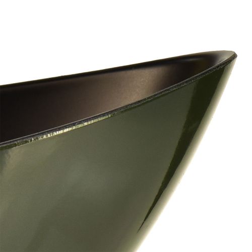 Prodotto Elegante ciotola da barca in verde scuro - perfetta per piantare - 39 cm 2 pezzi