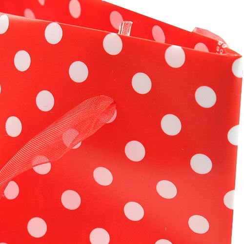 Floristik24 Sacchetto regalo rosso, bianco 22,5 cm 8 pezzi