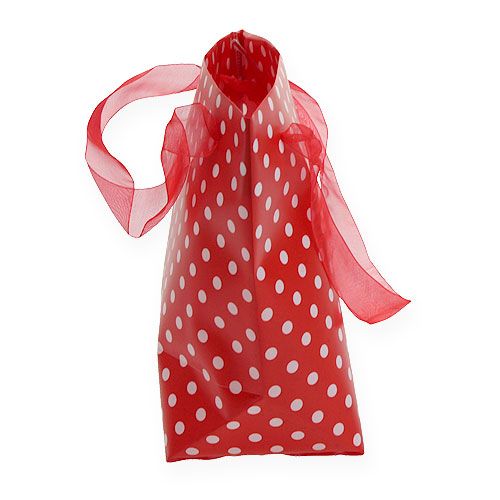 Floristik24 Sacchetto regalo rosso, bianco 31 cm 5 pezzi