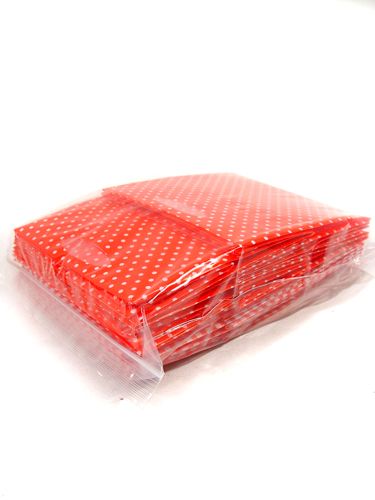 Floristik24 Sacchetto di plastica 12x12 cm 12 pezzi. rosso