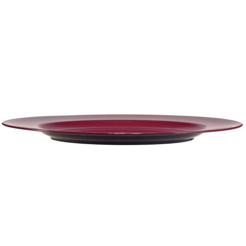 Prodotto Piatti versatili in plastica rosso scuro – 28 cm, perfetti per la decorazione e l&#39;uso esterno – 4 pezzi