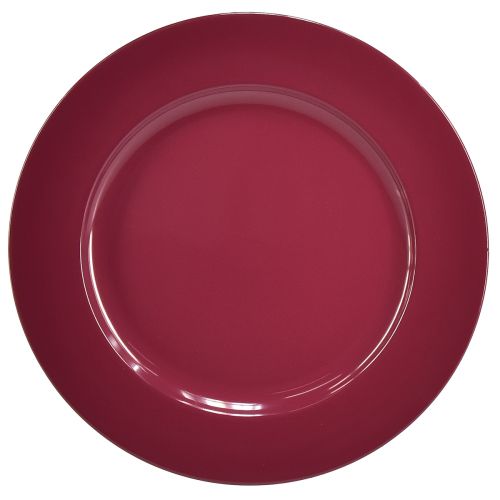 Floristik24 Piatti versatili in plastica rosso scuro – 28 cm, perfetti per la decorazione e l&#39;uso esterno – 4 pezzi