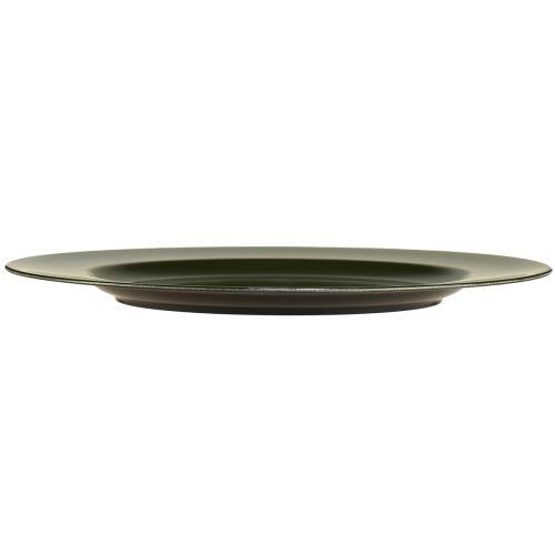 Prodotto Elegante piatto in plastica verde scuro 28 cm 4pz