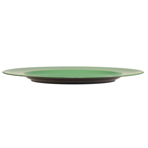 Prodotto Robusto piatto in plastica verde - 28 cm, perfetto per la decorazione quotidiana e le attività all'aperto - 4 pezzi
