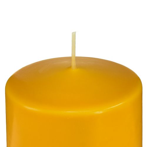 Floristik24 Candela a colonna PURE giallo miele Candele Wenzel 90×70 mm