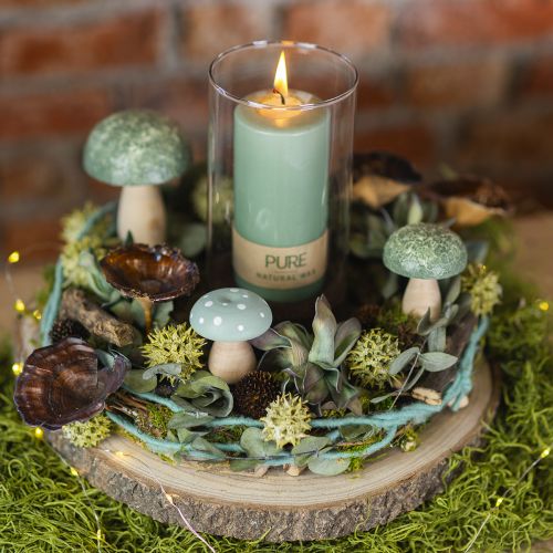 Prodotto Candela a colonna PURE candele Wenzel verde smeraldo 130/70 mm
