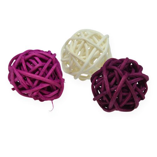 Floristik24 Assortimento Lataball 3cm Erika 72 pezzi