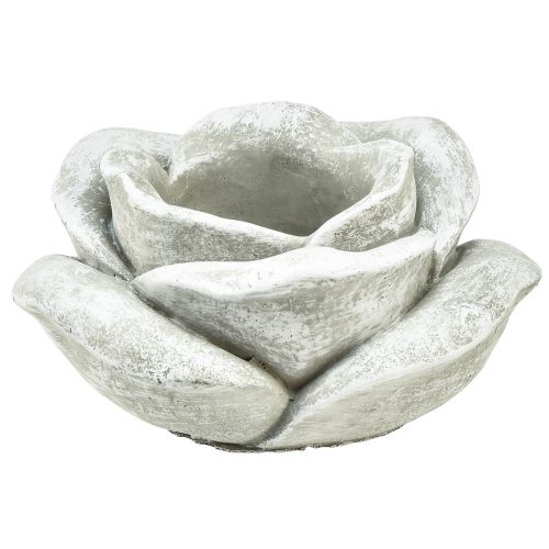 Floristik24 Portacandele con decorazione per tomba in ceramica rosa, decorazione da tavolo, grande Ø17 cm H9 cm