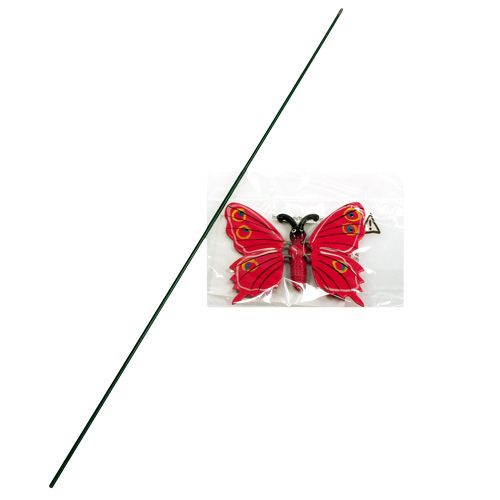 Floristik24 Farfalla su stecco 8cm Rosa