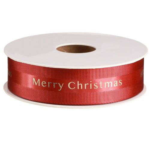 Prodotto Nastro natalizio rosso con scritta dorata &quot;Buon Natale&quot;, larghezza 25 mm, lunghezza 20 m