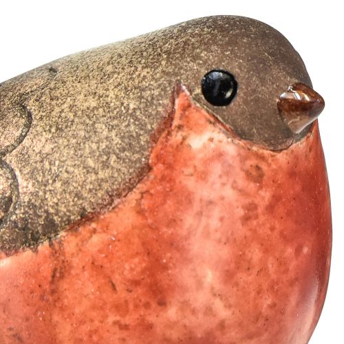 Prodotto Statuette di Robin in ceramica - Toni rossi e naturali, 5,4 cm - Perfette per il giardino e la casa - Confezione da 4